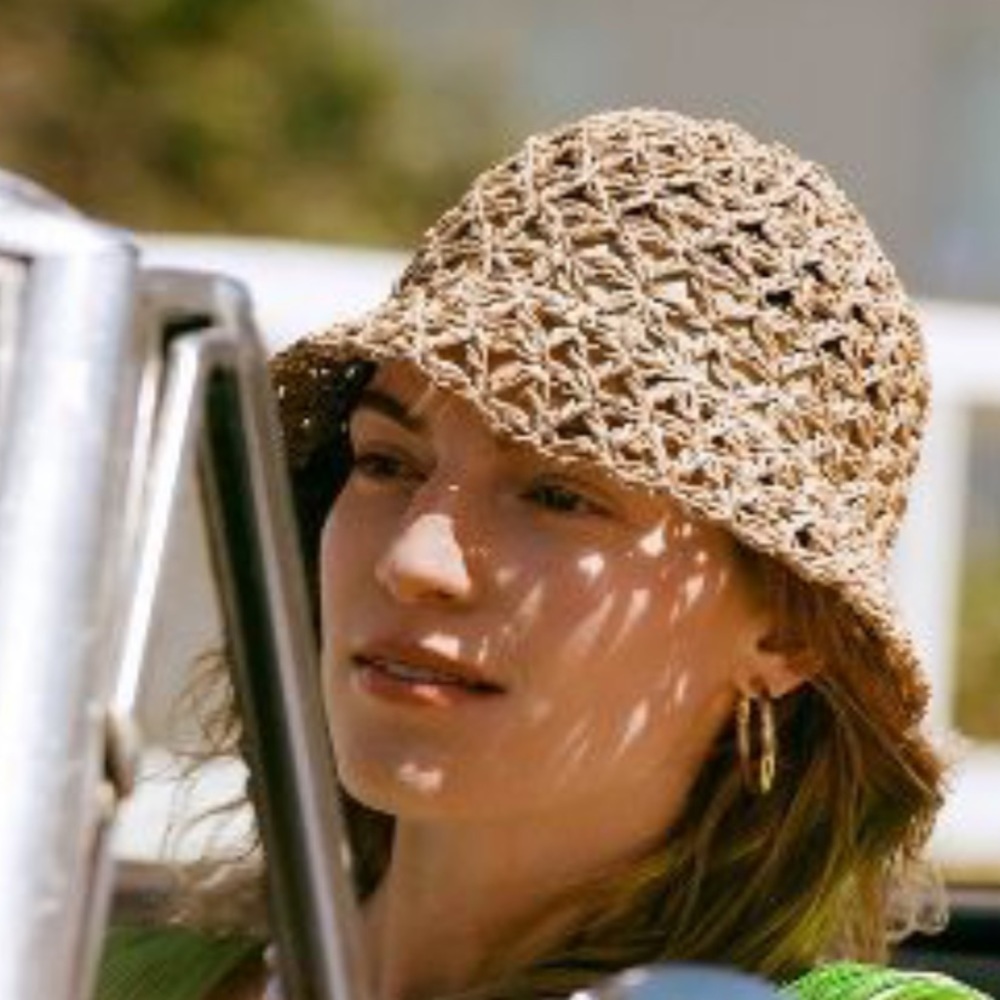 Anthropologie x Wyeth Structured Woven Bucket Hat